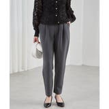 チャコール65 | 美脚シルエットタックパンツ | RANAN