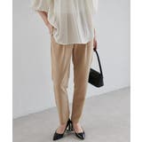 ライトベージュ | 美脚シルエットタックパンツ | RANAN