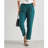 モスグリーン | 美脚シルエットタックパンツ | RANAN