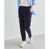 ネイビー | 美脚シルエットタックパンツ | RANAN