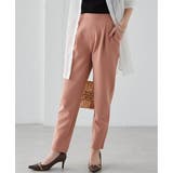 サーモンピンク65 | 美脚シルエットタックパンツ | RANAN