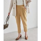 ベージュ | 美脚シルエットタックパンツ | RANAN