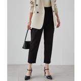 ブラック | 美脚シルエットタックパンツ | RANAN