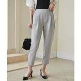 シルバーグレー | 美脚シルエットタックパンツ | RANAN