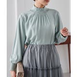 ミント | スカラップリブニット使いブラウス | RANAN