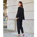 【2点セット】洗える/ストレッチペプラムブラウス＆テーパードパンツセットアップ | RANAN | 詳細画像13 