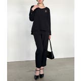 【2点セット】洗える/ストレッチペプラムブラウス＆テーパードパンツセットアップ | RANAN | 詳細画像20 