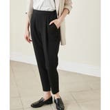 [低身長サイズ有]美脚シルエットタックテーパードパンツ 股下61㎝(UVカット … | RANAN | 詳細画像1 