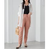 [低身長サイズ有]美脚シルエットタックテーパードパンツ 股下61㎝(UVカット … | RANAN | 詳細画像17 