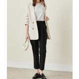 [低身長サイズ有]美脚シルエットタックテーパードパンツ 股下61㎝(UVカット … | RANAN | 詳細画像2 