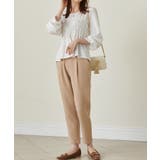 [低身長サイズ有]美脚シルエットタックテーパードパンツ 股下61㎝(UVカット … | RANAN | 詳細画像41 