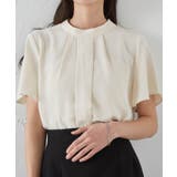 オフホワイト | 機能付タックデザインブラウス | RANAN