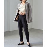 裏起毛美脚シルエットタックパンツ | RANAN | 詳細画像6 