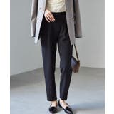 ブラック65 | 裏起毛美脚シルエットタックパンツ | RANAN