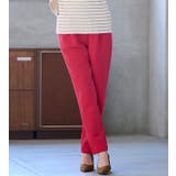 ボルドー61 | 裏起毛美脚シルエットタックパンツ | RANAN