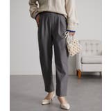 チャコール65 | 裏起毛美脚シルエットタックパンツ | RANAN