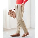 ライトグレー65 | 裏起毛美脚シルエットタックパンツ | RANAN