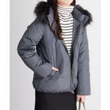 モクチョウグレー | リアルファー付ダウンショートコート | RANAN