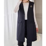 ネイビー | ＜２点セット＞ロングジレセットアップ | RANAN