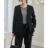 [2点セット/ウォッシャブル]フレアジャケット＆テーパードパンツセットアップ | RANAN | 詳細画像1 