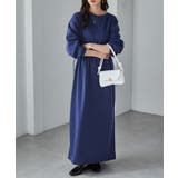 ブルー(ロング) | 裏起毛！アンチピリング！ドロストワンピ | RANAN