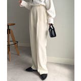 裏起毛美脚シルエットピンタックワイドパンツ | RANAN | 詳細画像16 