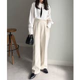 裏起毛美脚シルエットピンタックワイドパンツ | RANAN | 詳細画像17 