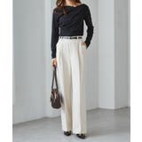 裏起毛美脚シルエットピンタックワイドパンツ | RANAN | 詳細画像19 