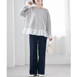 裏起毛美脚シルエットピンタックワイドパンツ | RANAN | 詳細画像28 