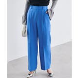 ブルー | 裏起毛美脚シルエットピンタックワイドパンツ | RANAN