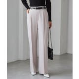 ライトグレー | 裏起毛美脚シルエットピンタックワイドパンツ | RANAN