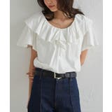 [綿100％/接触冷感]ビックフリルカラーTシャツ | RANAN | 詳細画像4 