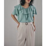 [綿100％/接触冷感]ビックフリルカラーTシャツ | RANAN | 詳細画像9 