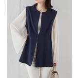 ネイビー | 機能付!ペプラムジレベスト | RANAN