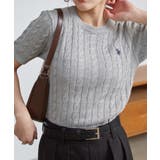 ＜Ｕ．Ｓ．ＰＯＬＯＡＳＳＮ．＞ワンポイント半袖ケーブルニット | RANAN | 詳細画像14 