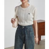 ＜Ｕ．Ｓ．ＰＯＬＯＡＳＳＮ．＞ワンポイント半袖ケーブルニット | RANAN | 詳細画像20 