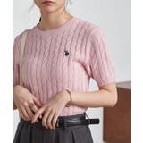 ＜Ｕ．Ｓ．ＰＯＬＯＡＳＳＮ．＞ワンポイント半袖ケーブルニット | RANAN | 詳細画像26 