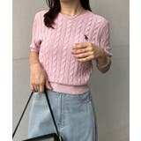 <U.S.POLO ASSN.>ワンポイント半袖ケーブルニット | RANAN | 詳細画像30