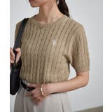 ベージュ | ＜Ｕ．Ｓ．ＰＯＬＯＡＳＳＮ．＞ワンポイント半袖ケーブルニット | RANAN