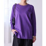 パープル | ＜ＢＣ＞吸湿発熱！裾スリットプルオーバー | RANAN