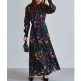 ブラックケイ | 配色ボタニカルシャツワンピース | RANAN