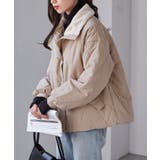 ベージュ | ダイヤキルトスタンドカラーブルゾン | RANAN