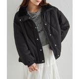 ブラック | ダイヤキルトスタンドカラーブルゾン | RANAN