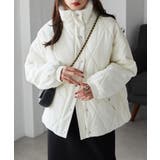 アイボリー | ダイヤキルトスタンドカラーブルゾン | RANAN