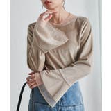 チュールフレアー袖ベロアプルオーバー | RANAN | 詳細画像2 