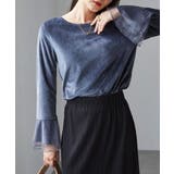 チュールフレアー袖ベロアプルオーバー | RANAN | 詳細画像23 