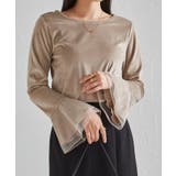 チュールフレアー袖ベロアプルオーバー | RANAN | 詳細画像30 