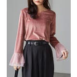 チュールフレアー袖ベロアプルオーバー | RANAN | 詳細画像34 