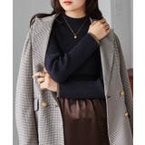 ブラック | リブパイピングハイネックニット | RANAN