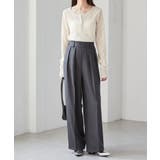 【選べる股下】ウール調センタープレスタックワイドパンツ | RANAN | 詳細画像14 